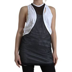 Dsquared² Monochrome Cotton-Linen Blend Tank Women's Top